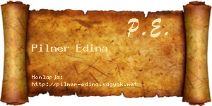 Pilner Edina névjegykártya